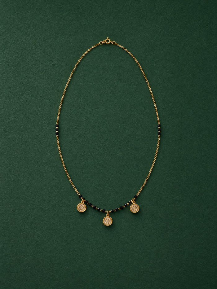 Radha Mangalsutra in 24kt gold electroforming