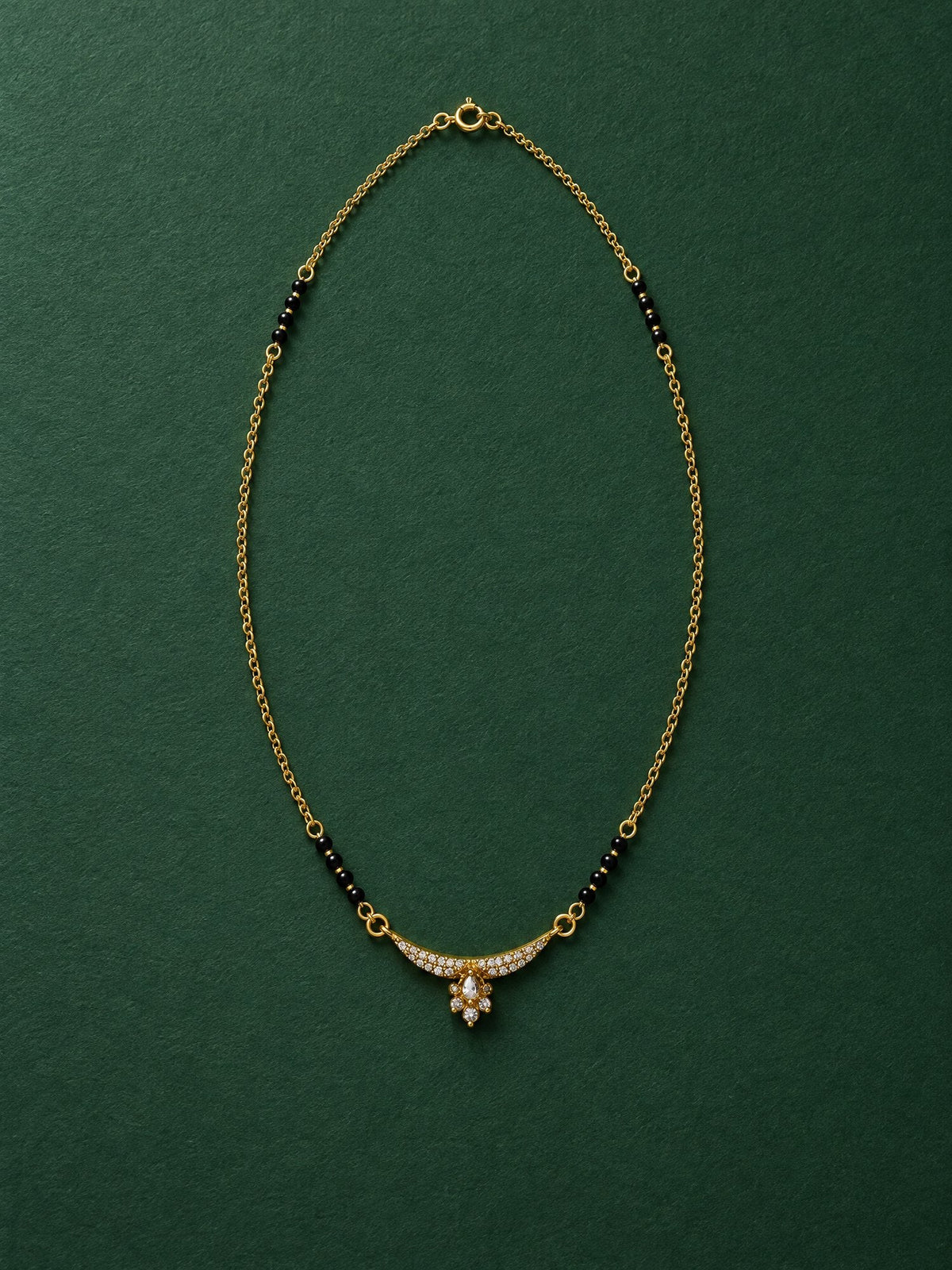 Mahima Mangalsutra in 24kt gold electroforming