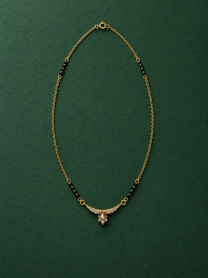 Mahima Mangalsutra in 24kt gold electroforming
