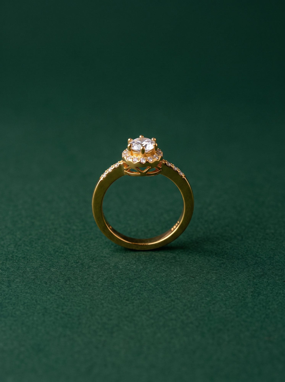 Yukti Ring in 24kt gold electroforming