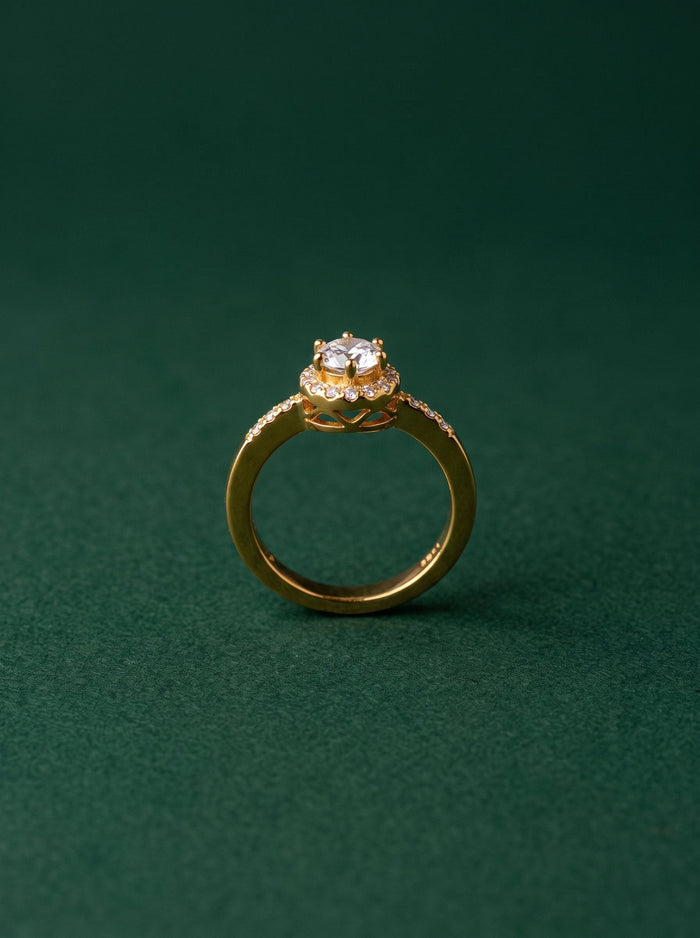 Yukti Ring in 24kt gold electroforming