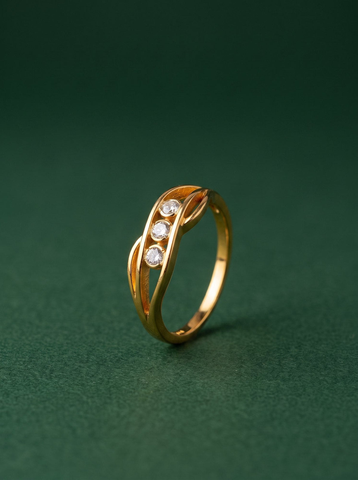 Gita Ring in 24kt gold electroforming