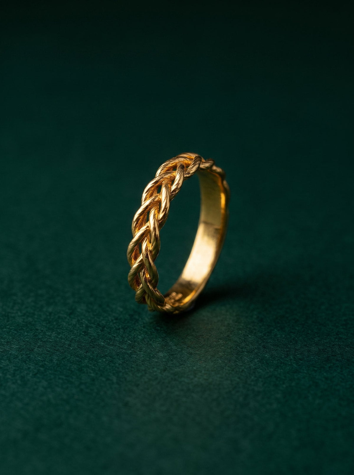 Komal Ring in 24kt gold electroforming