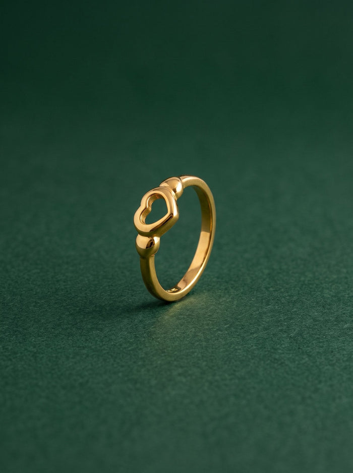 Indu Ring in 24kt gold electroforming
