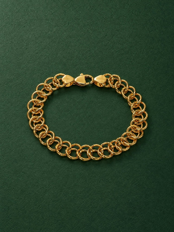 Veer Bracelet in 24kt gold electroforming