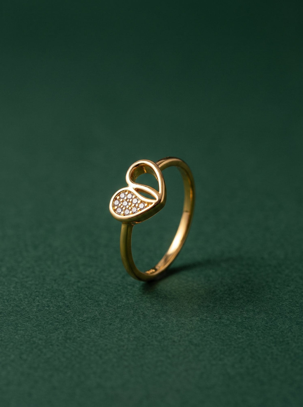 Lata Ring in 24kt gold electroforming