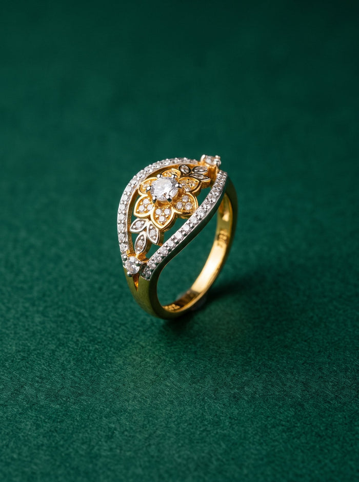 Roshni Ring in 24kt gold electroforming
