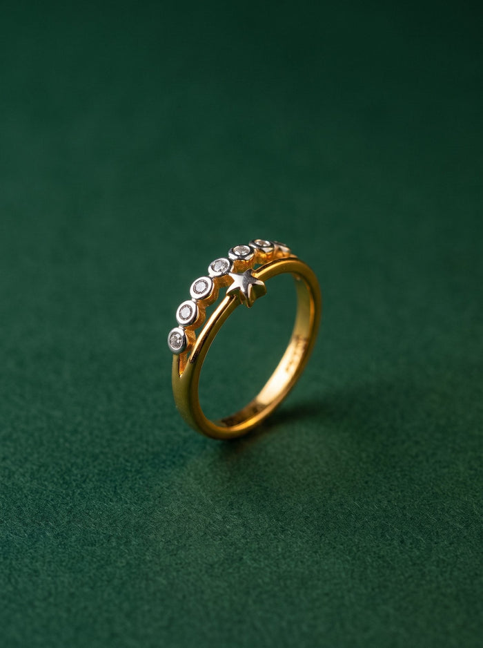 Esha Ring in 24kt gold electroforming