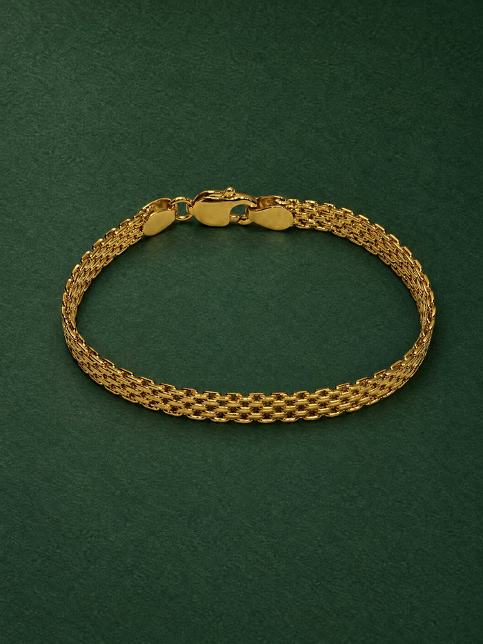Rekha Bracelet in 24kt gold electroforming