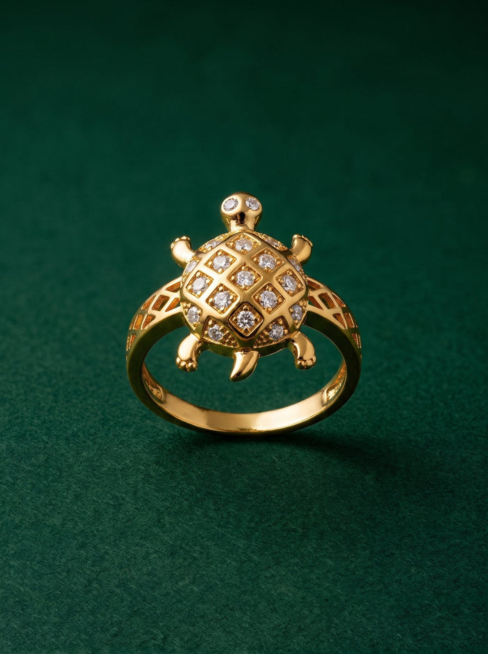 Tamannah Ring in 24kt gold electroforming