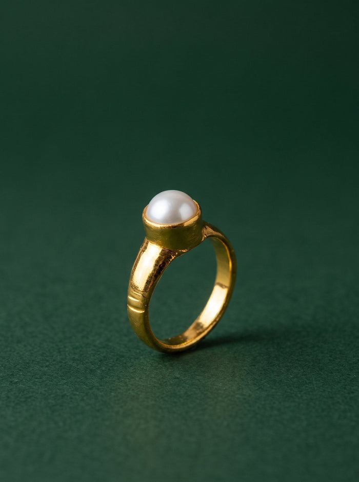Sneha Ring in 24kt gold electroforming