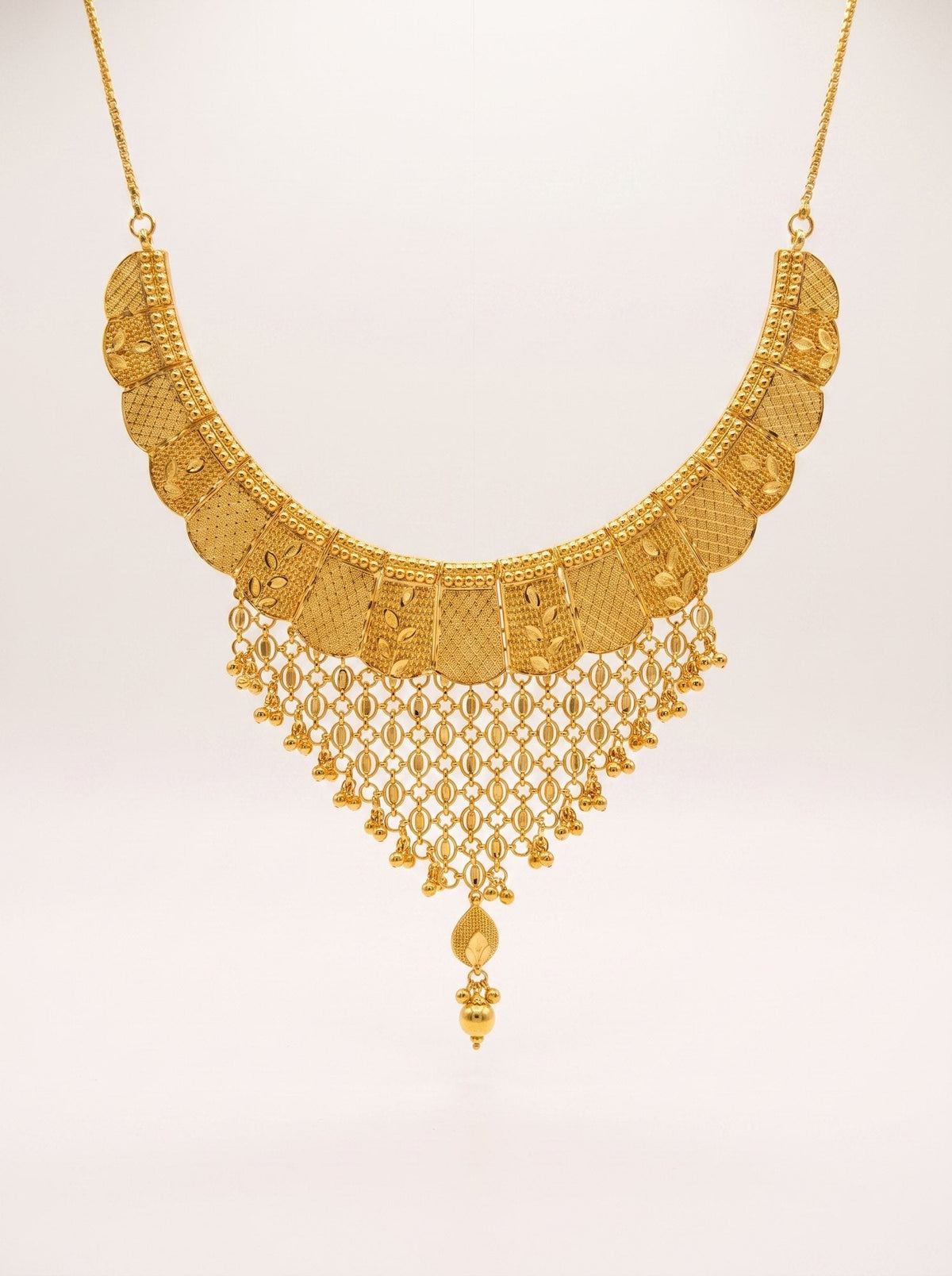Meera Necklace in 24kt gold electroforming
