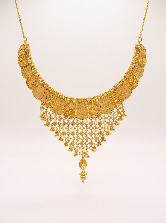 Meera Necklace in 24kt gold electroforming