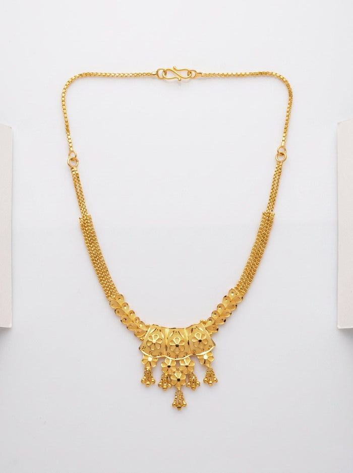 Saraswati Necklace in 24kt gold electroforming
