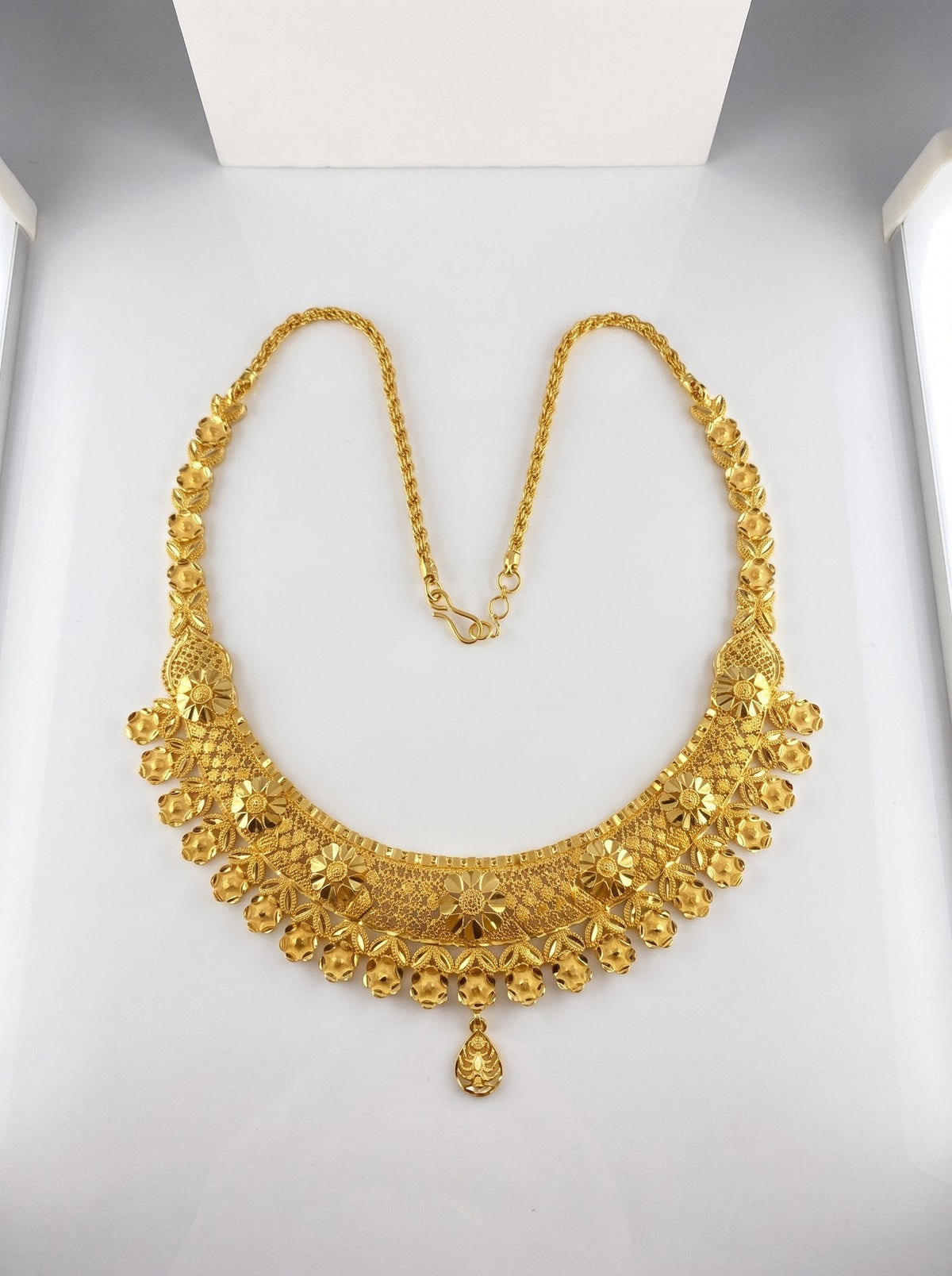 Yamuna Necklace in 24kt gold electroforming