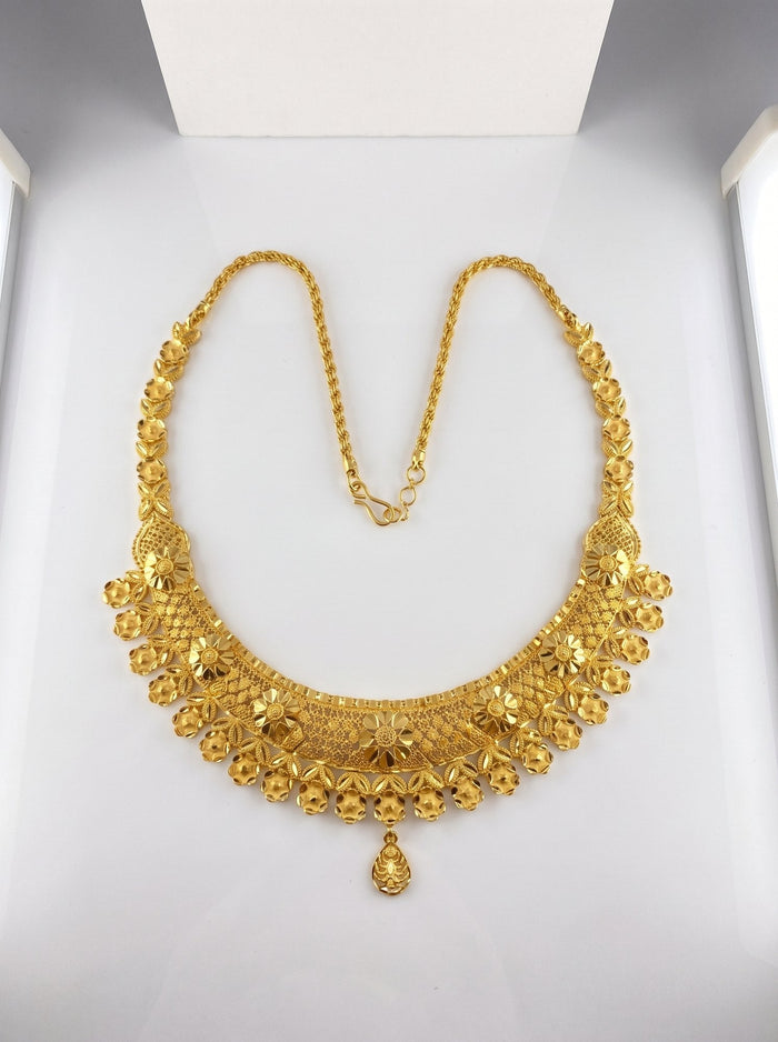 Yamuna Necklace in 24kt gold electroforming
