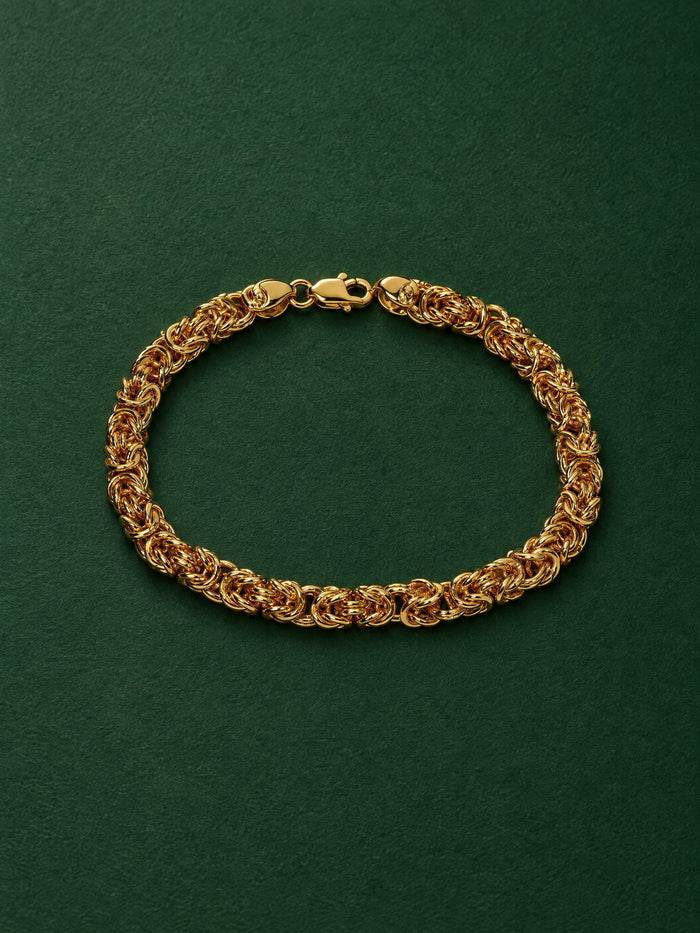 Om Bracelet in 24kt gold electroforming