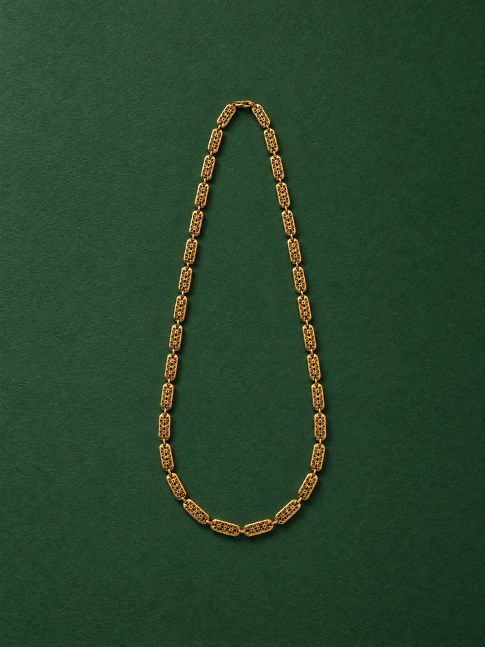 Shiv Chain in 24kt gold electroforming